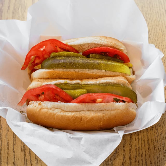 Two Chicago Dogs.