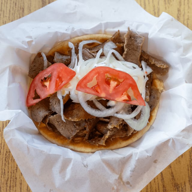 Fresh Cut Gyros on Pita.
